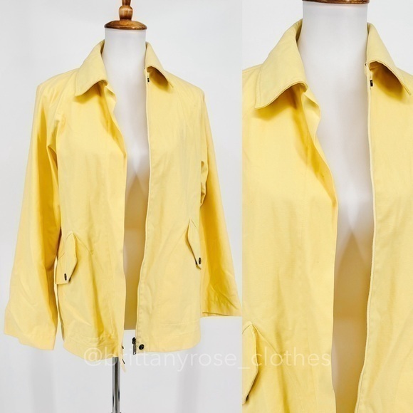 WEEKEND MAX MARA Yellow Collared Rain Jacket - Picture 1 of 6